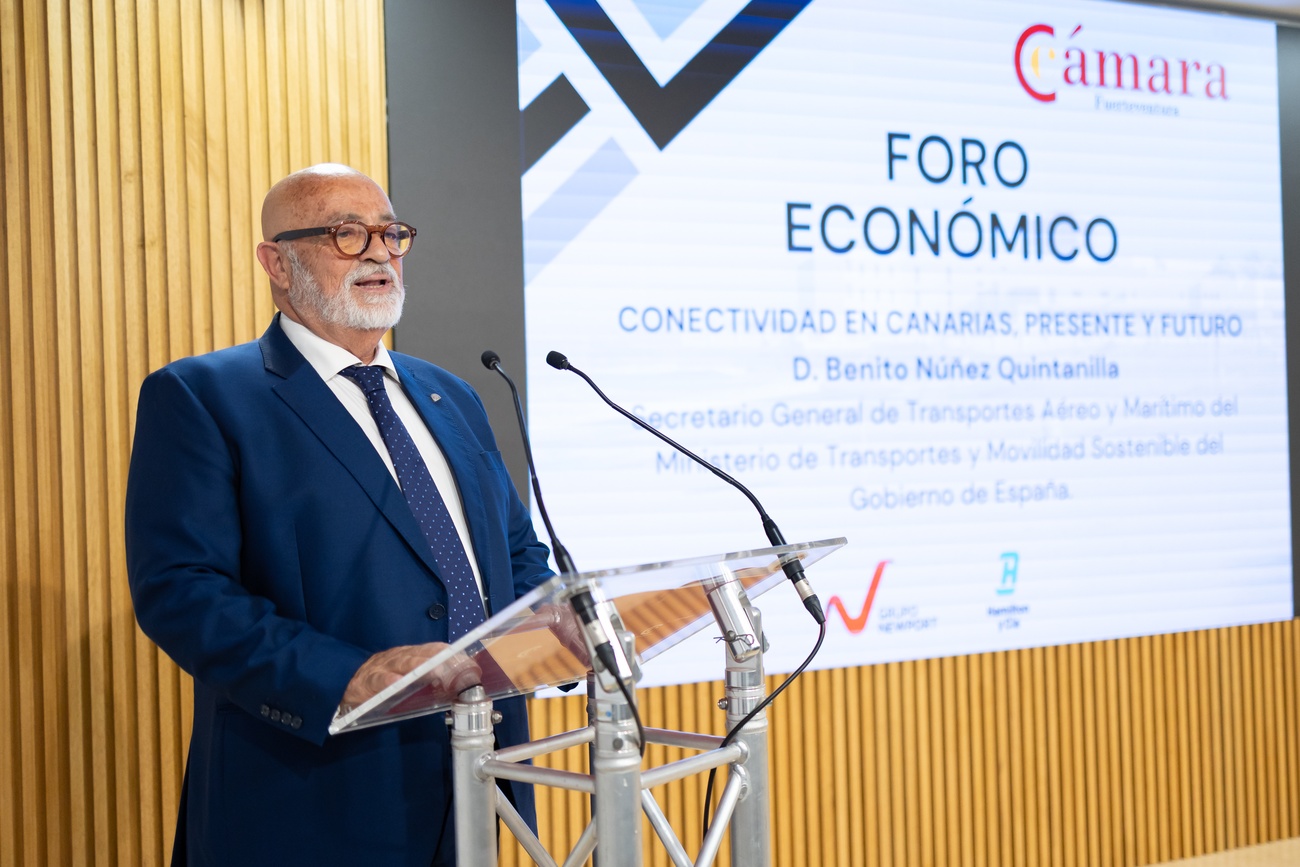 Juan Jesús Rodríguez Marichal, en el III Foro Económico de la Cámara de Comercio de Fuerteventura.