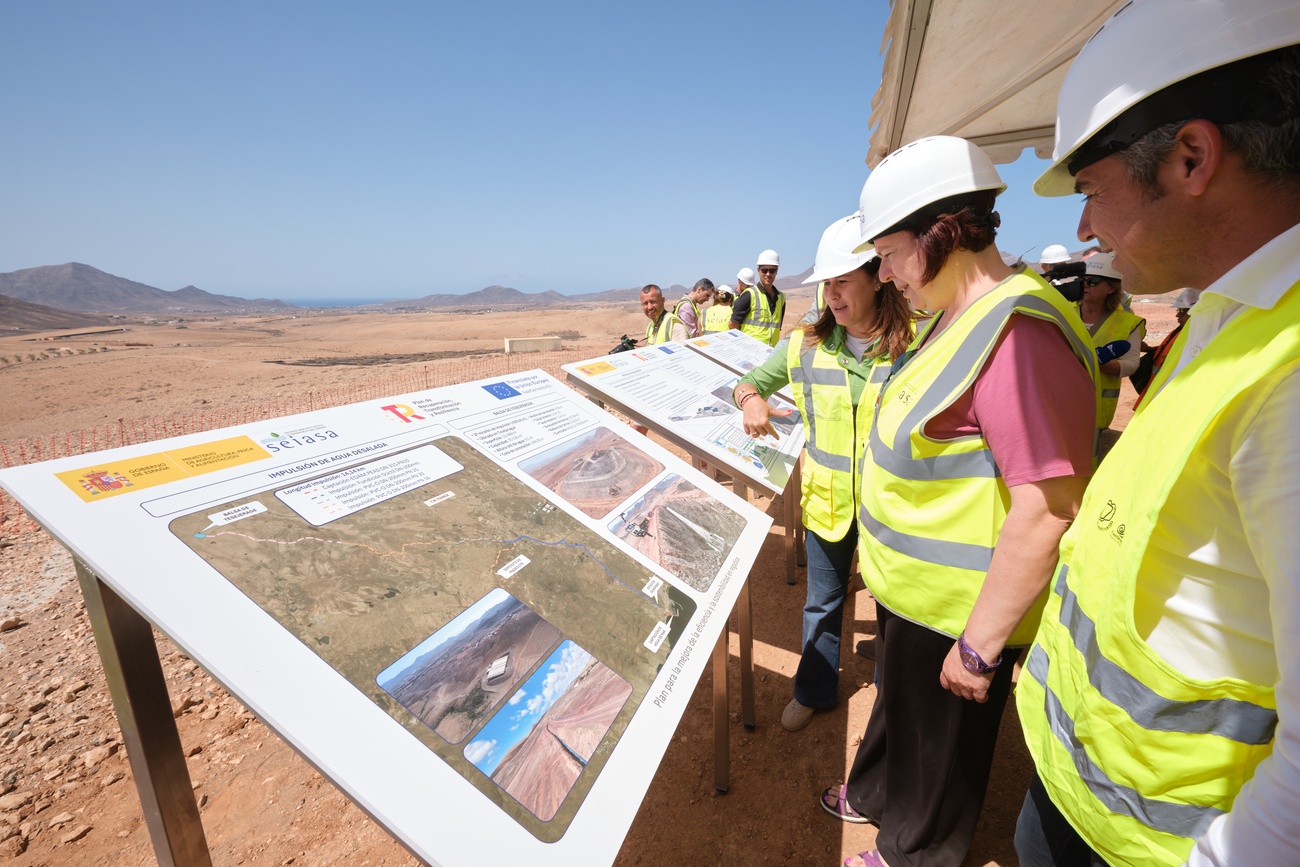 Obras del rplan de egadío en la zona centro-sur de Fuerteventura.