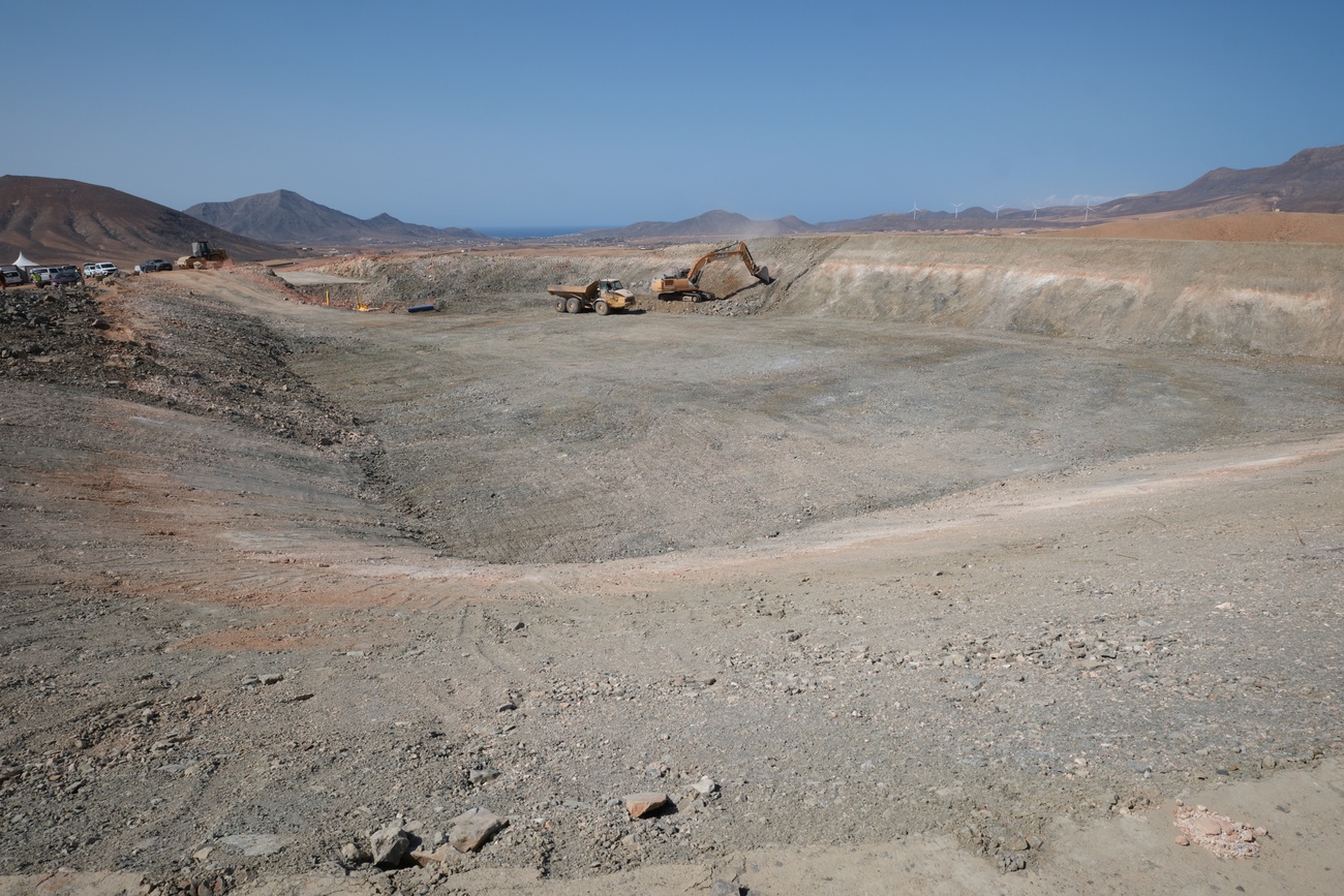 Obras del rplan de egadío en la zona centro-sur de Fuerteventura.