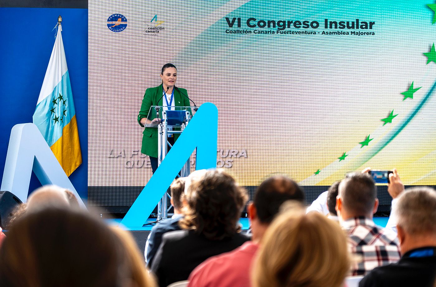 Nuria Cabrera, en el Congreso Insular de AM-CC.