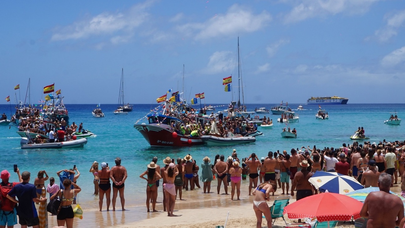Procesión en honor a la Virgen del Carmen en Morro Jable, en 2023 (1)