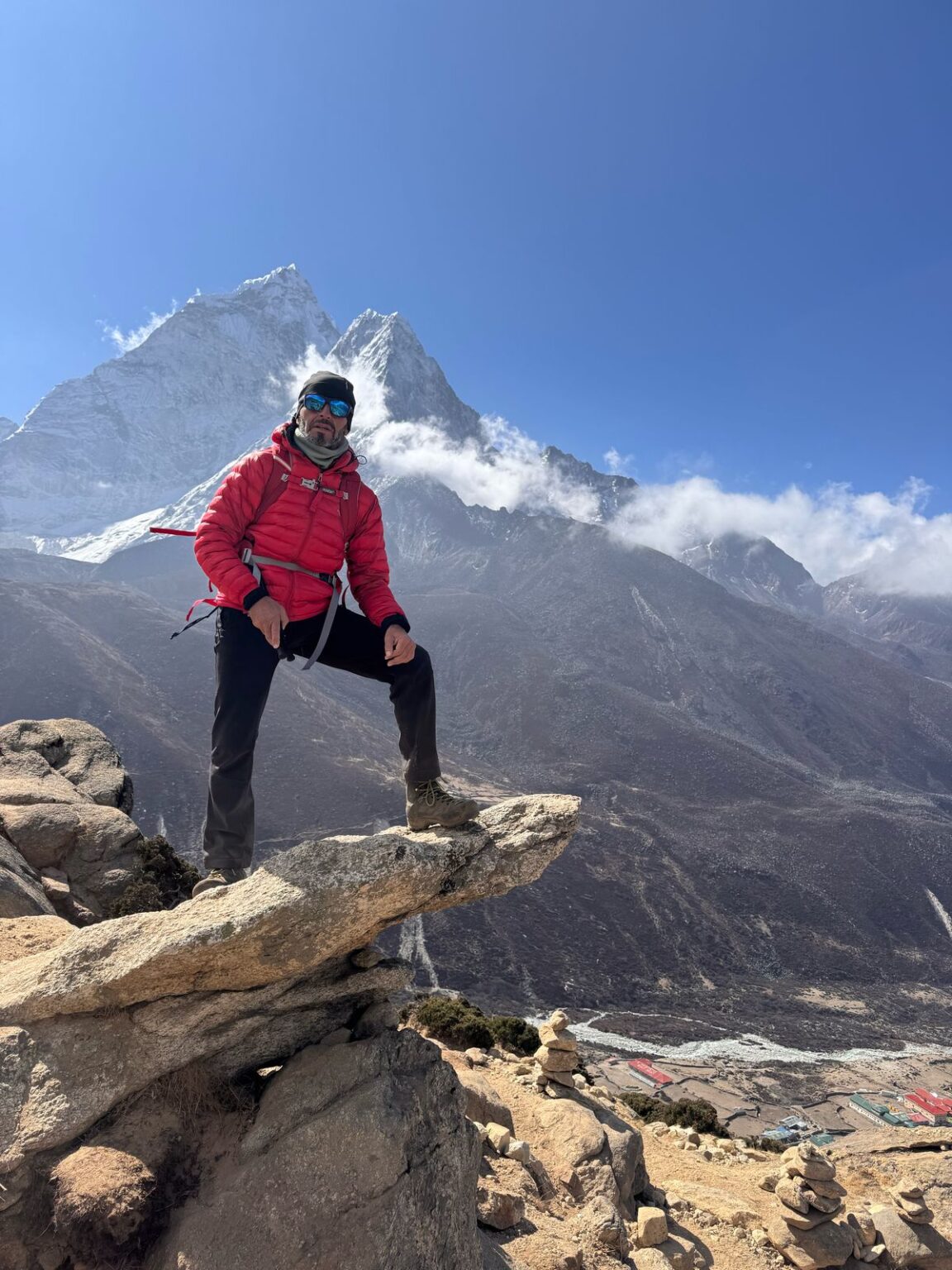 Armando Marco Placeres Suárez, Mandy, en el Everest (Imagen de su blog, Fuertebotanica).