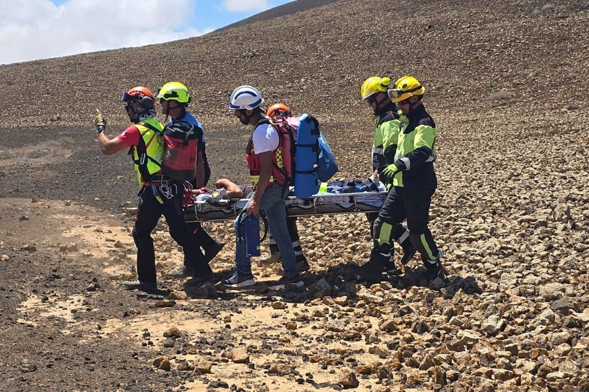 Rescate del GES en Corralejo.