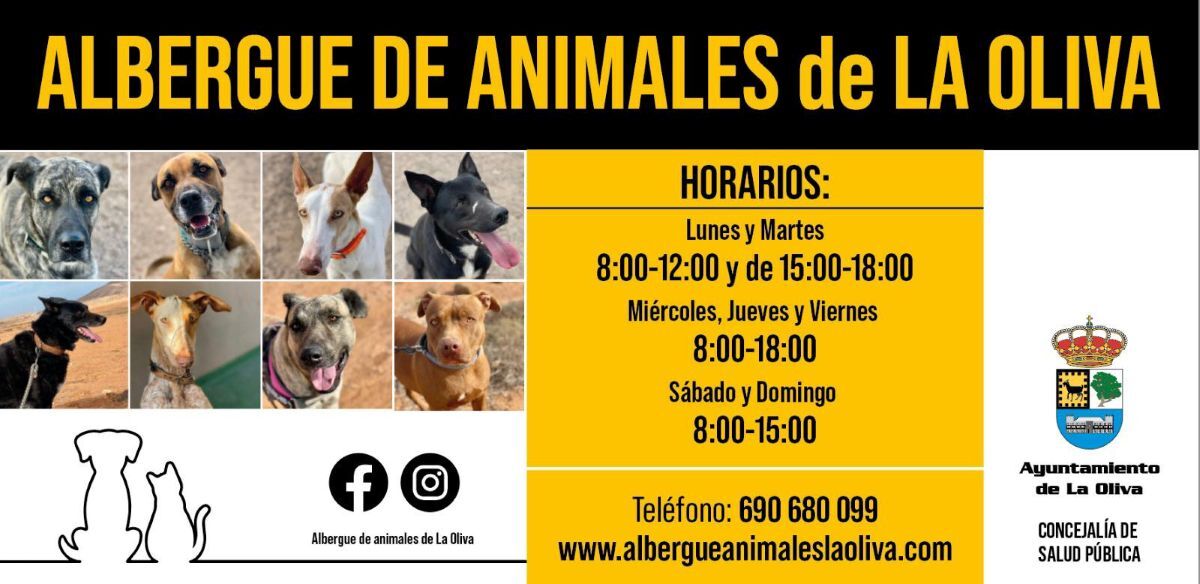 Información del Albergue de Animale de La Oliva.