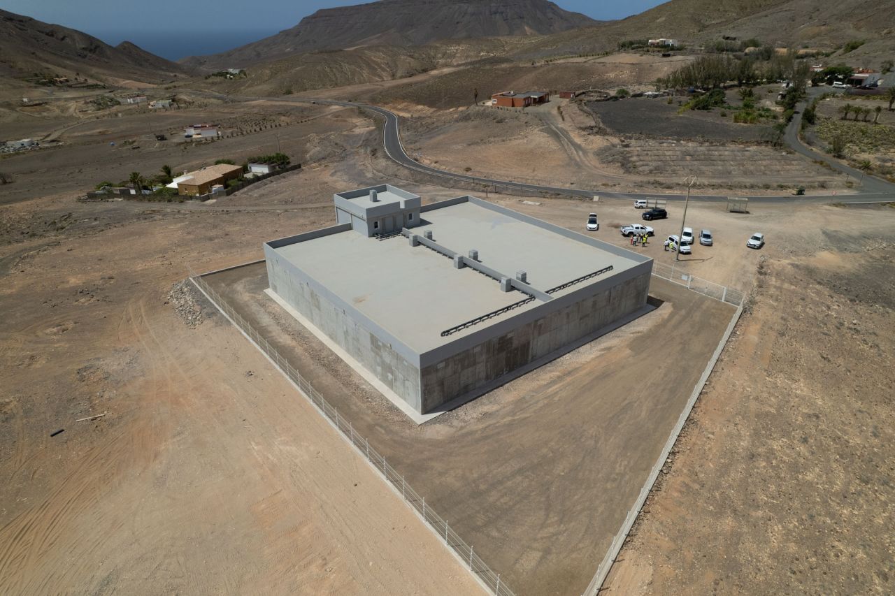 El depósito de Guerime, en un estado avanzado de las obras del Caaf y el Cabildo.