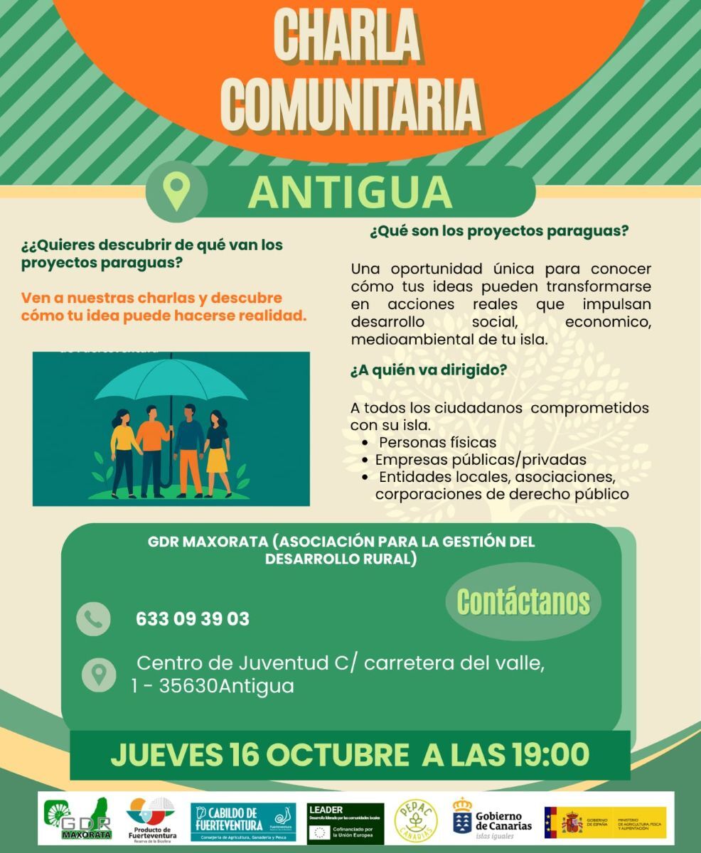 Poryecto Paraguas en Antigua con GDR Maxorata