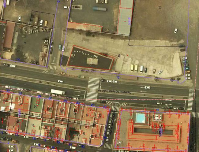 Ubicación del parking junto a la Estación de Guaguas.