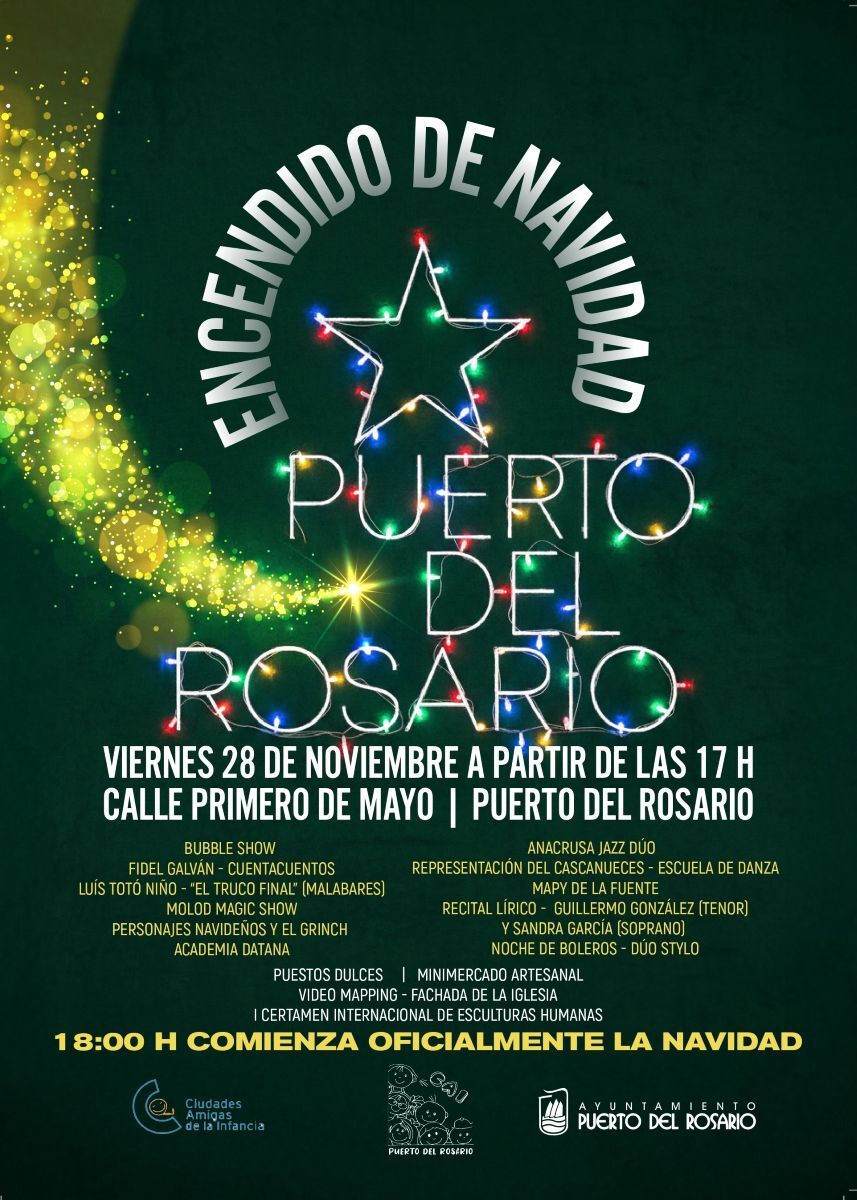 Cartel del Encendido de Navidad en la capital.