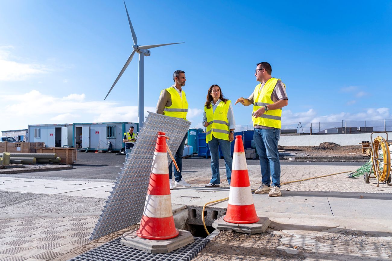 Visita a las obras hidráulicas del Caaf en La Oliva.