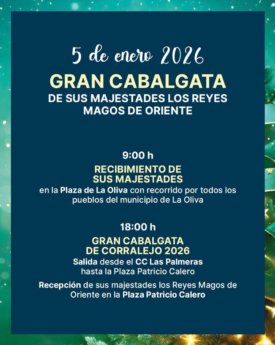 Cartel de Reyes Magos de La Oliva 2025.