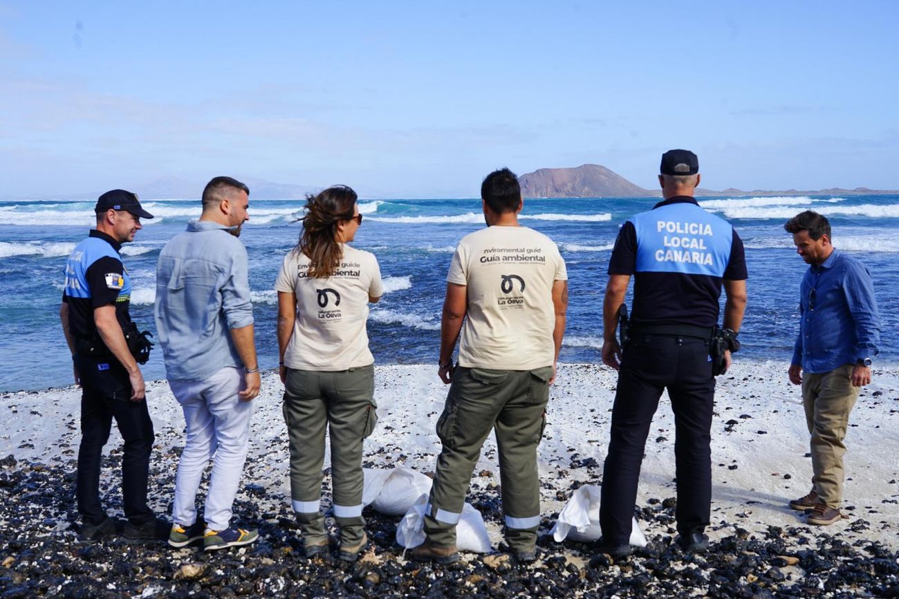Momento de la devolución de rodolitos a las playas de Corralejo (1)