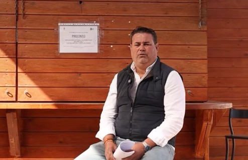 Álvaro Sanz, concesionario del quiosco el Patio del Cuartel.