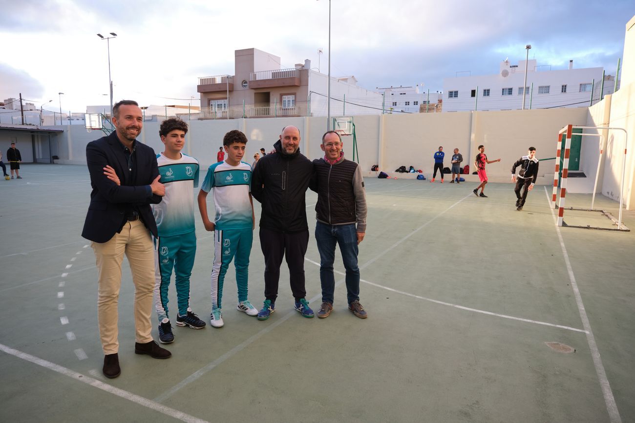 Visita al entreno de la Selección de Fuerteventura de fútbol sala infantil.