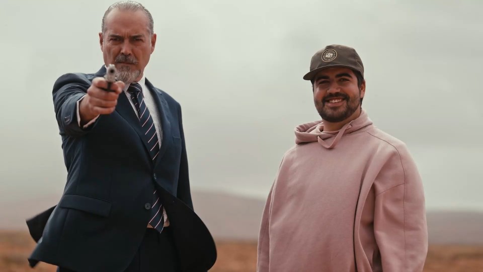 El actor Josechu del Portillo, caracterizado dentro del Momento del Taller de Cine Express del festival Mirafondo.