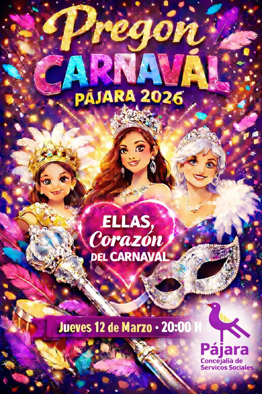 Cartel del  pregón del carnaval en Morro Jable.