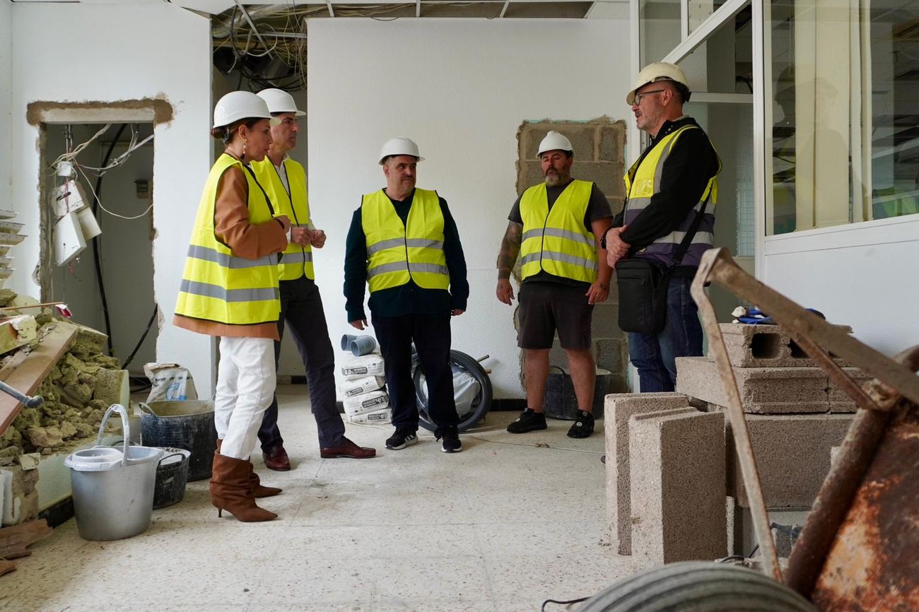 Visita a las obras de la nueva Oficina del Semac en Fuerteventura.