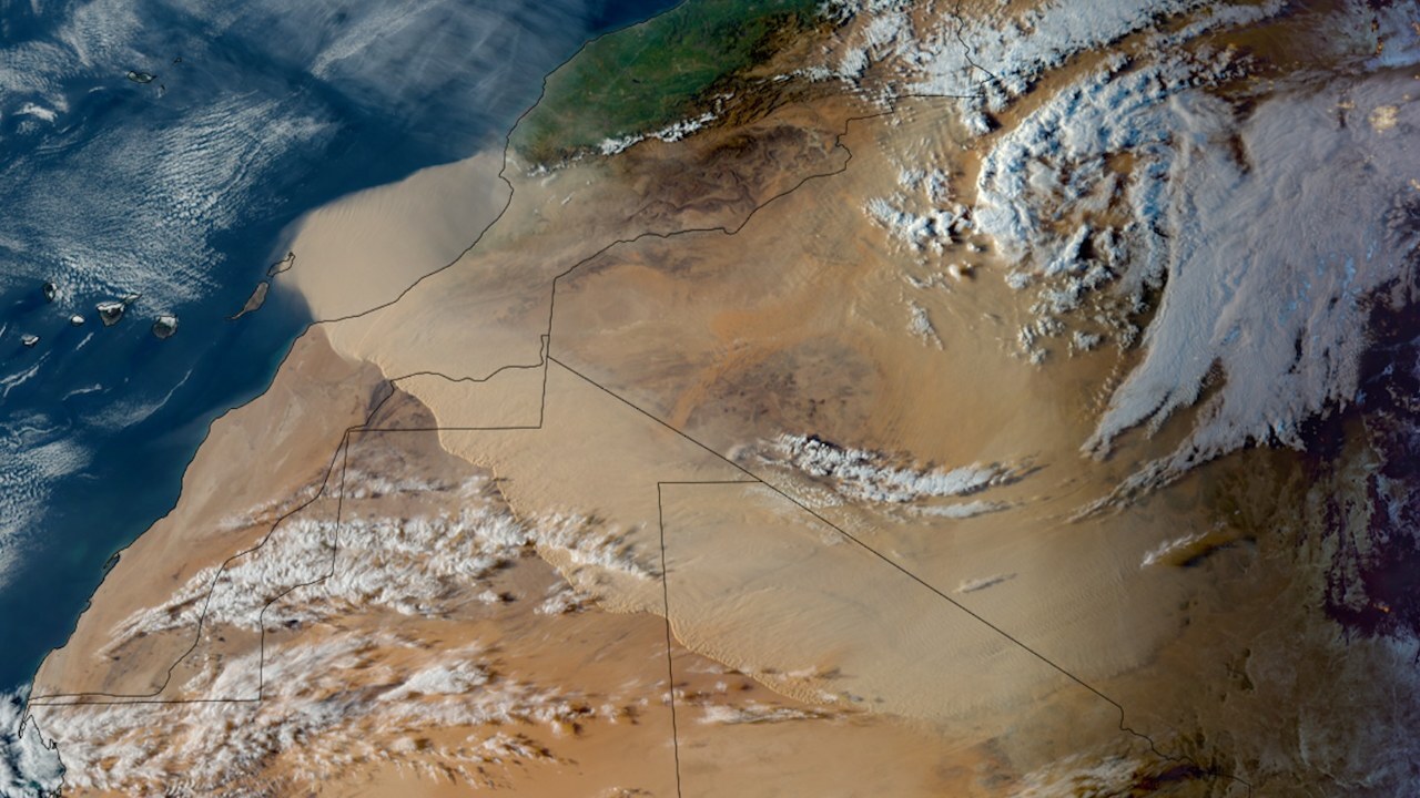 La calima llega en Semana Santa, como ilustran las imágenes satelitales de EUMETSAT. (2)