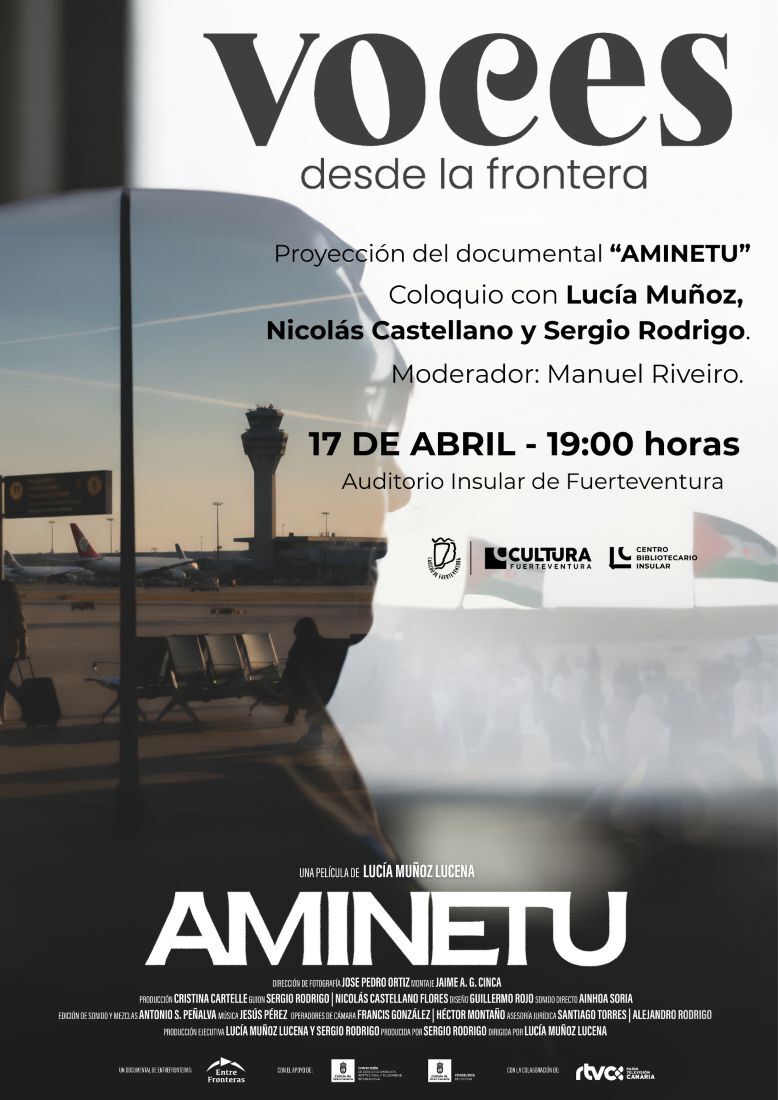 Cartel de Aminetu, en el Ciclo Voces desde la Frontera.