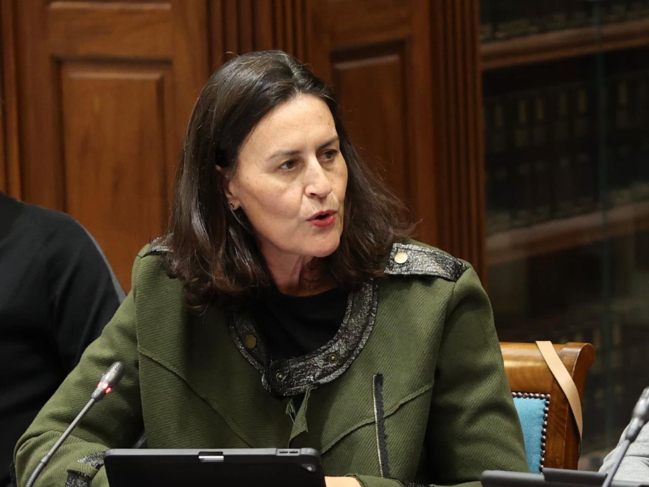 Natalia Évora, en el Parlamento de Canarias.