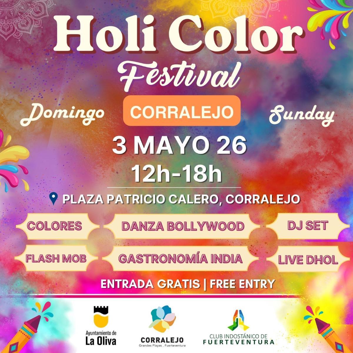 Cartel del Holi Colour Festival 2026.