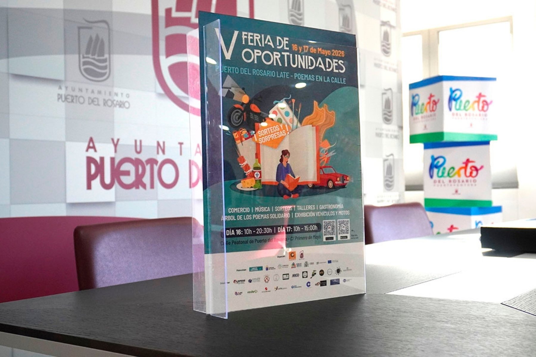 El cartel de la V Feria de Oportunidades | ©Fuerteventura Digital, Ada Chacón.