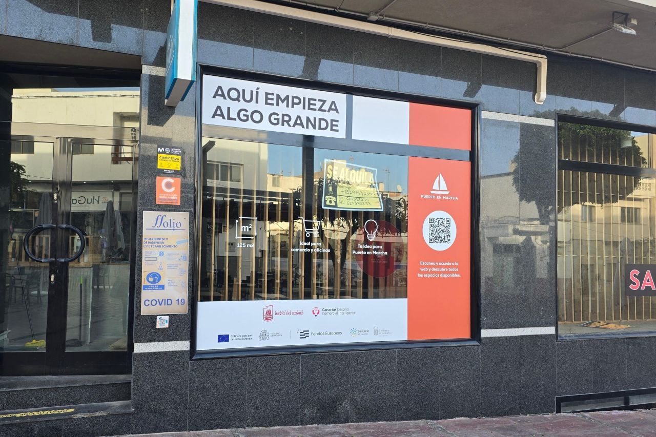 Local comercial disponible, mostrando la promoción municipal.