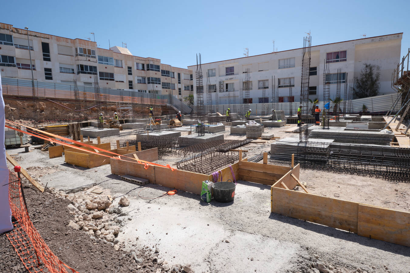 Obras de las 47 viviendas de alquiler asequible en Puerto del Rosario.