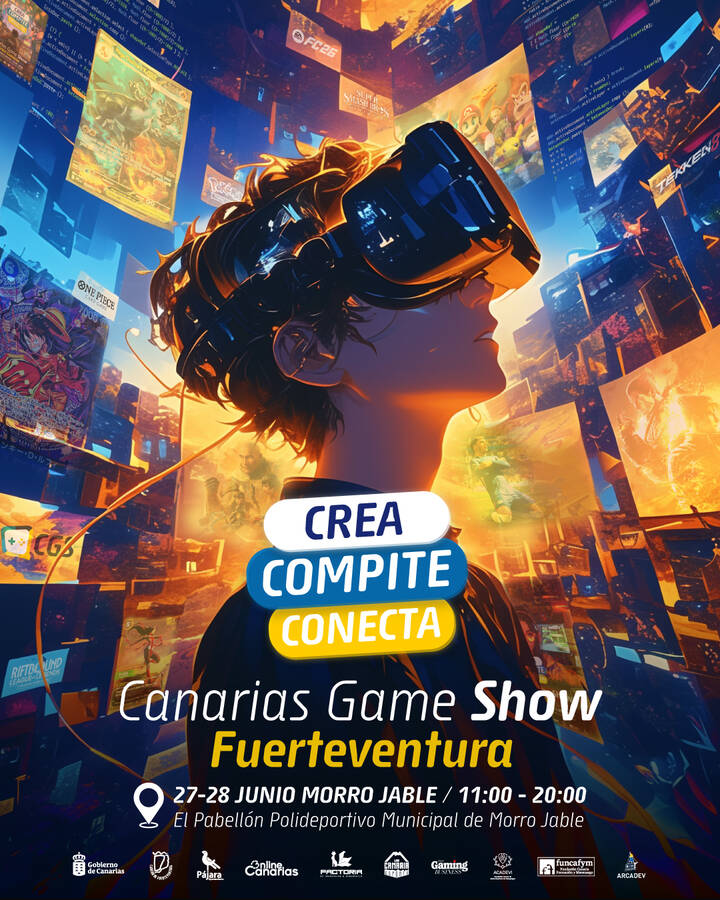 Cartel de Canarias Game Show en Fuerteventura.