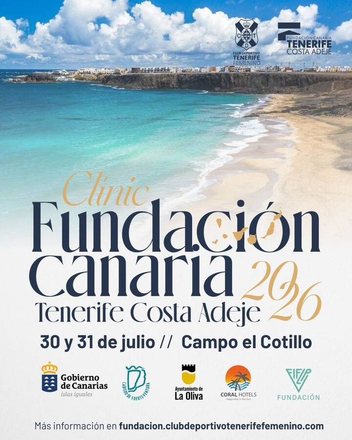 Cartel del clinic de la Fundación Canaria CD Tenerife.